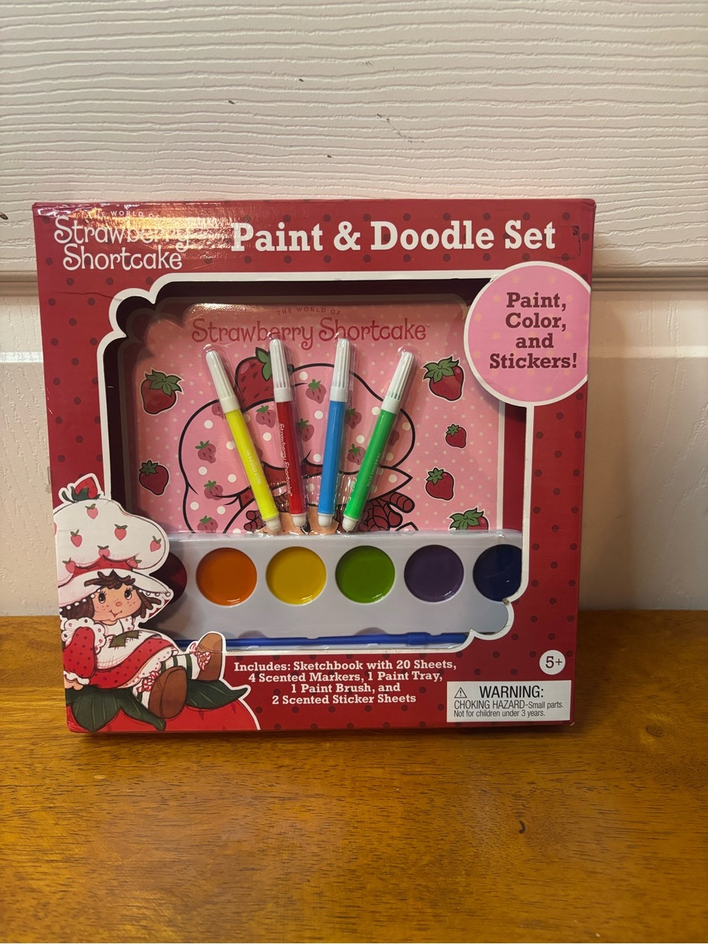 Strawberry Shortcake Pink Paint & Doodle Set for Kids